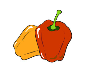 シンプルなパプリカのイラスト