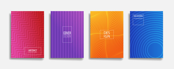 abstract background with thin line pattern. modern gradient background. blue yellow purple red color backdrop for poster banner cover. minimal stripe texture