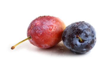 Red and blue plums