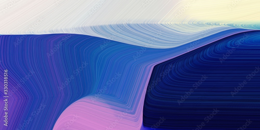 Poster canvas background graphic with smooth swirl waves background design with light gray, dark slate blue and very dark blue color