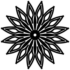 Abstract mandala on white background. Greeting Card, Invitation, Tattoo. Anti-Stress Therapy Pattern