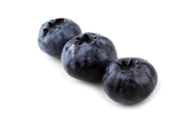 Blueberries isolated on white