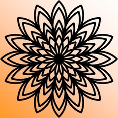 Abstract mandala on white background. Greeting Card, Invitation, Tattoo. Anti-Stress Therapy Pattern