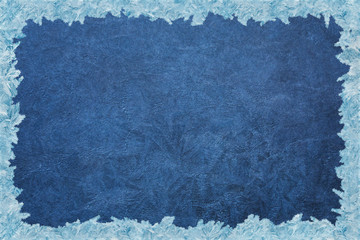 Frost, Crystals, Blue, Background, Frozen, Winter