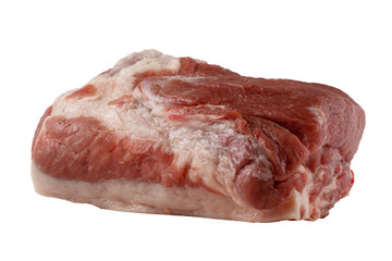 Pork isolated on white. Entrecote