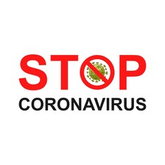Stop corona virus. The danger sign contagious and quarantine the corona virus area.