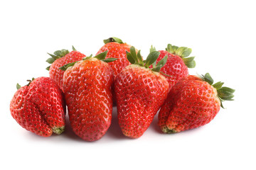 Strawberries isolated on white background