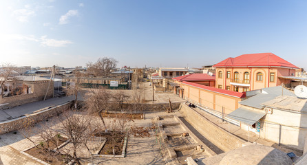 Fototapeta na wymiar Street in the historical center of Bukhara. Bukhara city, Uzbekistan
