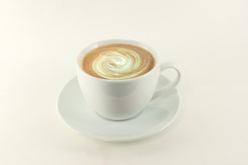 Organic tea with star anise, cinnamon & cardamom in a white background