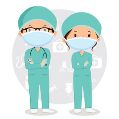 Doctors wearing masks