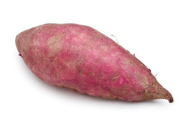Sweet potato isolated on white with clipping path.
