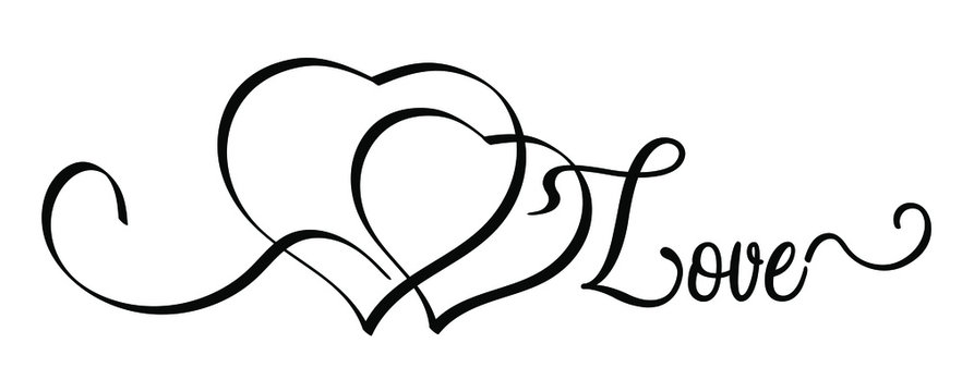 hearts icon on white background