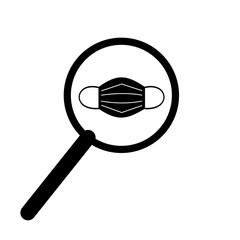 Magnifying glass to mask the mask. In the concept of hard mask disappearing