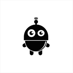 Robot logo, robot logo design vector illustration, robot design logo template vector image