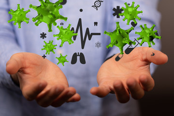 epidemic coronavirus digital 3d flu