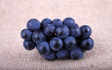 Black wine grape on bagging