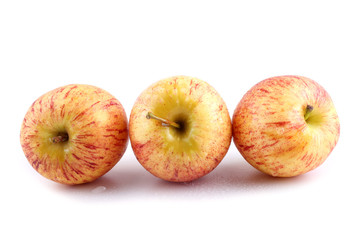 Fuji apples isolated on white