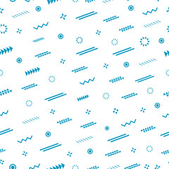 Abstract seamless pattern with light blue geometric design elements