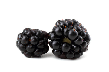 Blackberries isolated on white