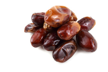 Date fruits isolated on white