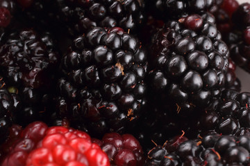 Blackberry background. Macro