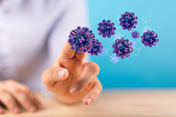 contagious coronavirus pandemic, dangerous virus outbreak 3d.