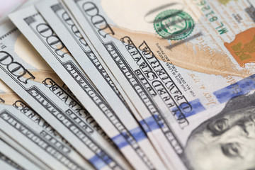 fan of 100 dollar bills