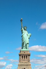 Naklejka na ściany i meble Landmark the Statue of liberty is most famous in New York ,USA.