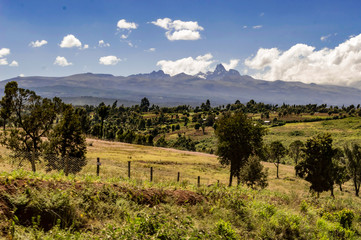 Fototapeta na wymiar Panorama of Mount Kenya,
