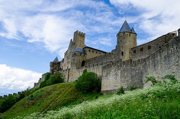 Fototapeta na wymiar Medieval Fortress of Carcassonne, France