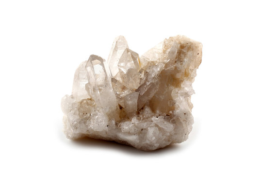 Rhinestone (rock-crystal) isolated on white. SiO2