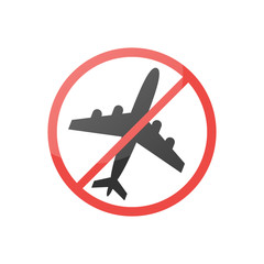 no flying on white background,prohibit sign vector