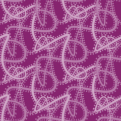 Cotton fabric Seamless Neural Network Background in dark pink color . Vector image