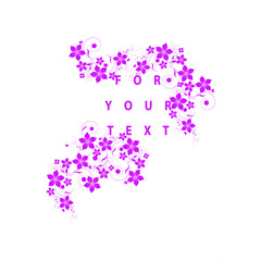 abstract floral background with flowers