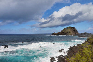 Fototapeta na wymiar Madeira Portugal island sea coast scenic coastal landscape