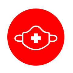 Obraz premium Safety sign, Wear dust mask.Medical mask icon isolated.Safety breathing masks.