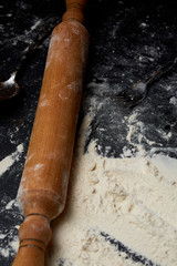 Baker prepares homemade cakes.