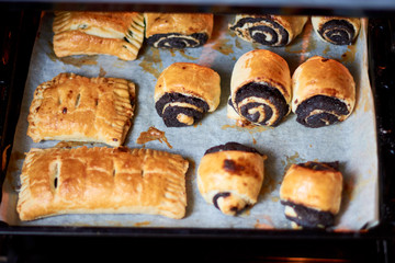 Baker prepares homemade cakes. Professional Female cook