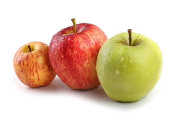 Fuji, gala and granny smith apples