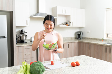 Attractive Fit Woman Staying Healthy At Home