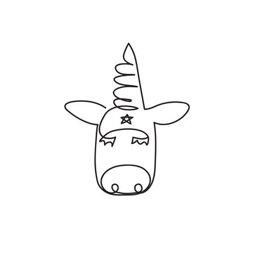 Head of unicorn