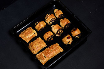 Baker prepares homemade cakes. Professional Female cook