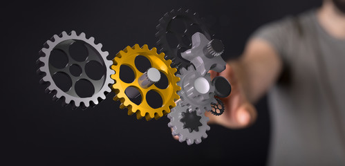 gear Technology setting concept background.