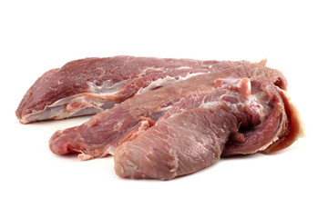 Pork isolated on white background
