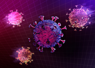 Coronavirus COVID 19 scientific illustration