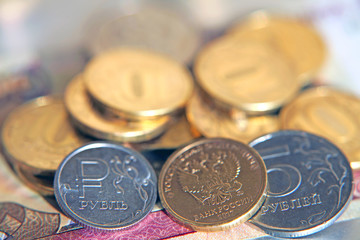 Russian rubles. Coins and banknotes of Russia