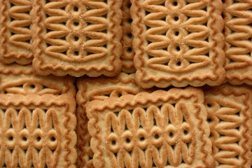 Delicious cookies for Breakfast close up view