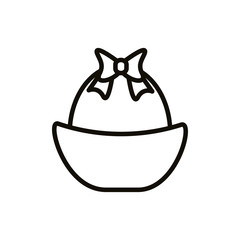 basket straw line style icon