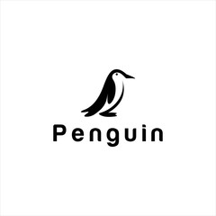 Penguin Logo Design .Minimalist and Cool Wildlife Symbol from Antarctica for Modern Brand Identity