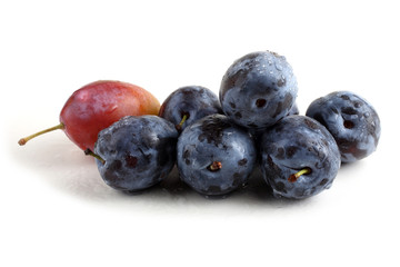 Red and blue plums